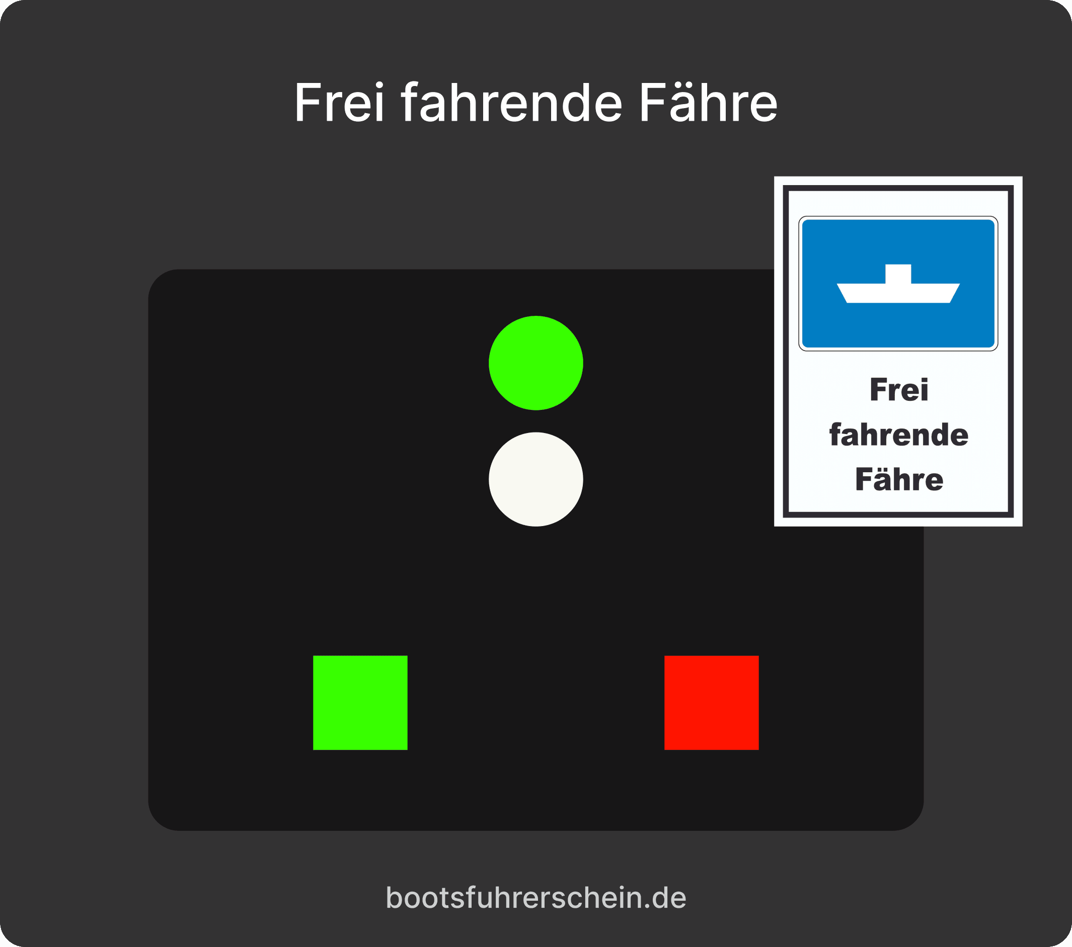 Frei fahrende Fähre